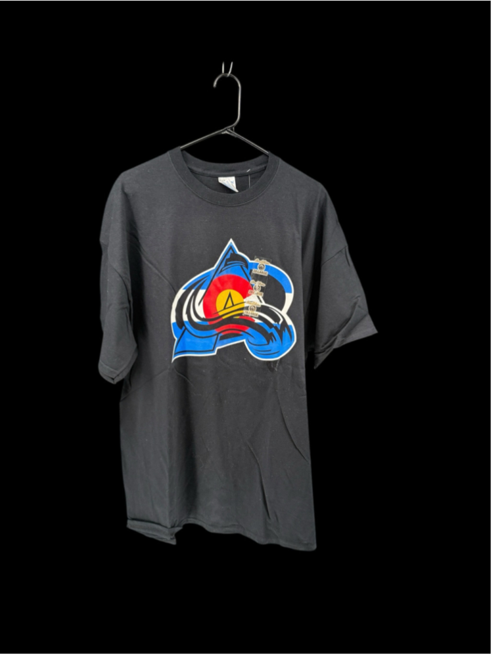 Men's Gildan Graphic T-Shirt Black Blue Size XXL